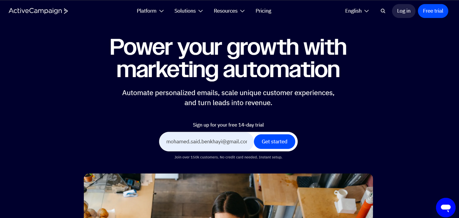 GoHighlevel vs ActiveCampaign: A Comprehensive Comparison 3 Active campaign home page