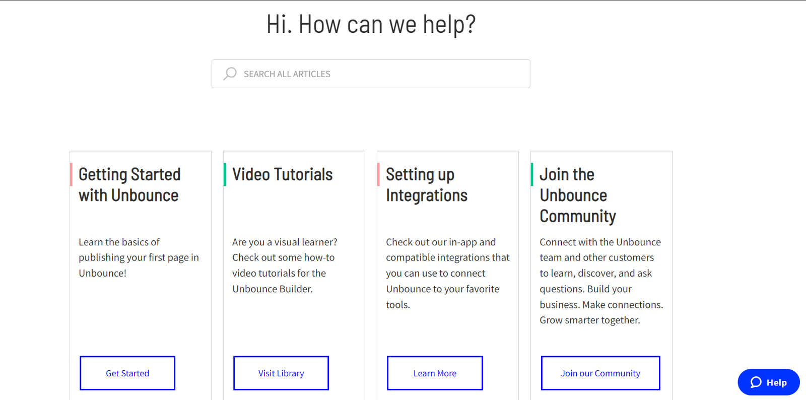 unbounce support